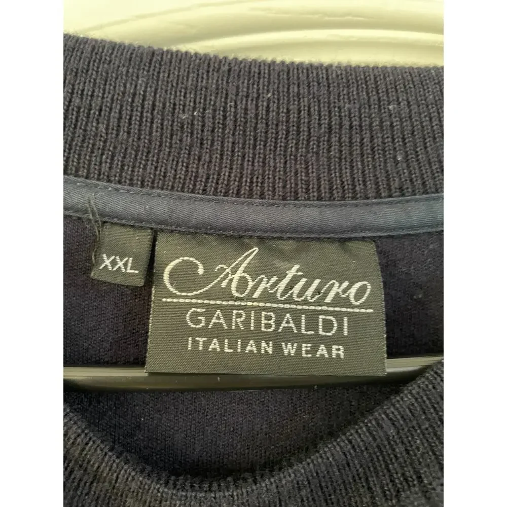 AC Arturo Garibaldi Merino Wool Blend Maroon Sweater Men's Classic Knit